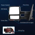 thumbnail image 3 of Ledkingdomus Pair of Tow Mirrors For 2004-2006 Ford F150 Power Heated Led Turn Signal Puddle, 3 of 6