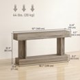 thumbnail image 3 of HOMCOM 63 Inch Long Console Table, Vintage Entryway Table, Light Brown, 3 of 10