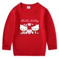 thumbnail image 3 of Hello Kitty camiseta de Color sólido para niños primavera otoño nueva camisa de cuello redondo para niños y niñas Camisa de manga larga de algodón para bebés, 3 of 5
