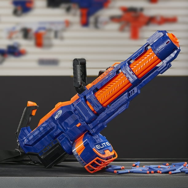 Nerf Elite Titan CS-50 Toy Blaster Fully Motorized 50 Dart Drum 50
