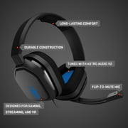 ASTRO A10 Console Gaming Headset for PlayStation 5 & PlayStation 4 with Flip-to-Mute Microphone, Black/Blue