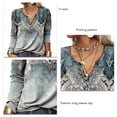 thumbnail image 4 of Blusa de ajuste casual,Blusa casual con cuello en V con muescas para mujer Blusa con cuello con muescas Diseño exquisito, 4 of 5