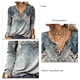 thumbnail image 3 of Blusa De Ajuste Casual, Mujer Casual Top Estampado Elegante Cuello Con Muescas De Moda Manga Larga Para Oficina ANGGREK  No, 3 of 5