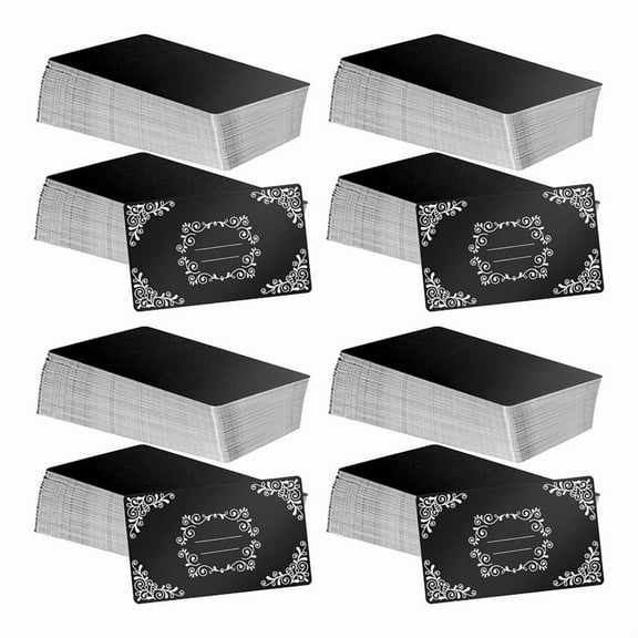 400 Pcs Metal Engraving Blanks Aluminum Sheet Laser Engraving Business Card Engraving DIY Gift Cards, Matte Black,400 cards,Matte Black