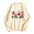 thumbnail image 4 of VBARHMQRT Chandail Ras du Cou pour Femmes Automne Hiver Noël Snowman Verre Imprimé Chandail à Capuchon Chandail à Capuchon, 4 of 4
