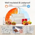 thumbnail image 6 of Holuxer Insulated Lunch Bag for Women Lunch Tote Bags for Work Adult Large Leakproof Cooler Bag for Picnic Beach, Reusable Lunch Box Purse with Adjustable Shoulder Strap Cup Holder (14L, Gray), 6 of 8