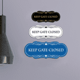 thumbnail image 3 of Designer Keep Gate Closed Sign(White/Red) - Large, 3 of 6