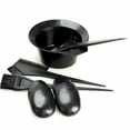 thumbnail image 1 of 1 juego de 5 peines profesionales para teñir el cabello, práctico cuenco para teñir el cabello, cepillo para teñir el cabello para peluquería (negro), 1 of 7