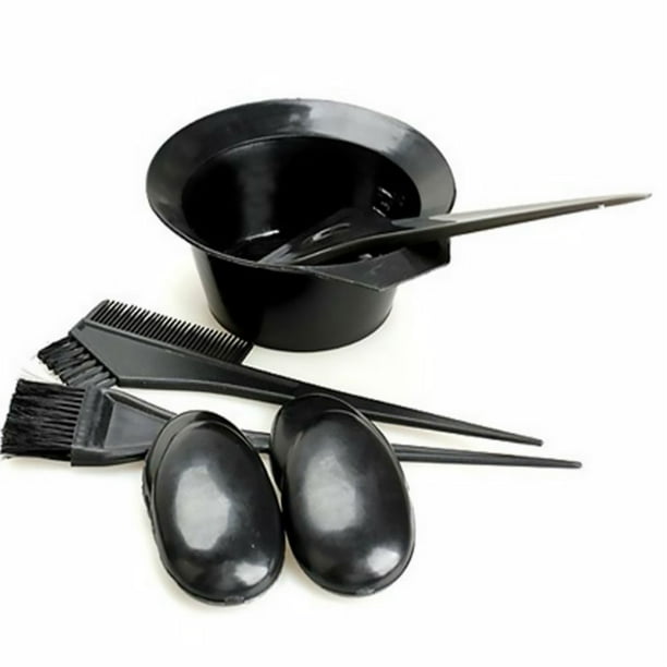 1 juego de 5 peines profesionales para teñir el cabello, práctico cuenco para teñir el cabello, cepillo para teñir el cabello para peluquería (negro)