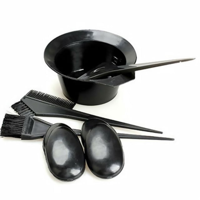 1 juego de 5 peines profesionales para teñir el cabello, práctico cuenco para teñir el cabello, cepillo para teñir el cabello para peluquería (negro)