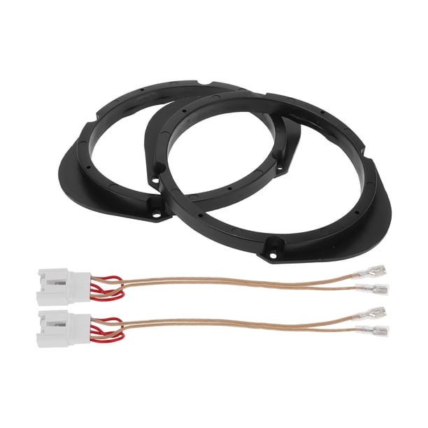 Adaptador de espaciador de altavoz tweeter Unique Bargains para Mazda 8 2011-2015 Puertas delanteras y traseras ABS negro con arnés de cableado de audio a prueba de agua
