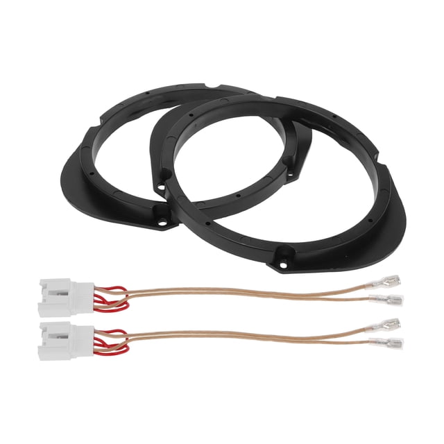 Adaptador de espaciador de altavoz tweeter Unique Bargains para Mazda 8 2011-2015 Puertas delanteras y traseras ABS negro con arnés de cableado de audio a prueba de agua