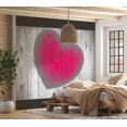 thumbnail image 7 of Tiptophomedecor Background & Patterns Wallpaper Wall Mural - Pink Heart On Grey Wood, 7 of 7