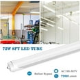 thumbnail image 4 of Single Pin Fa8 LED Tube 8ft T8 Dual Row Light Bulbs,72Watt 6000K,Frosted,12-Pack, 4 of 5