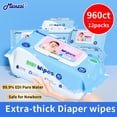 thumbnail image 5 of Mioszzi Baby Wipes, Unscented, Aloe, Gentle, Hypoallergenic, Hospital Grade, Plant-Based, 12 Packs, 960 Total Count, 5 of 5