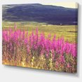 thumbnail image 2 of Purple Flowers in Mountain Pasture - Floral Canvas Art Print, 2 of 3