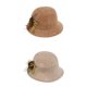 thumbnail image 1 of 2 Unidades Sombrero de terre Paja Flor Ala Sunhat Transpirable para Playa Verano Vacaciones Yuyangstore Sombrero de Parasol de Lino, 1 of 8