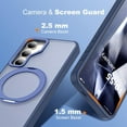 thumbnail image 6 of Dteck Case for Samsung Galaxy S24,Magnetic Rubber Case Matte PC Mag-Safe with 360°Rotating Invisible Ring Stand Military Grade Shockproof Back Cover,Blue, 6 of 7