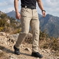 thumbnail image 4 of Domzest Mens Tactical PantsStretch Flex Ripstop Quick Dry Cargo Pants Lightweight Outdoor Water Resistant Hiking Trousers Khaki L, 4 of 9