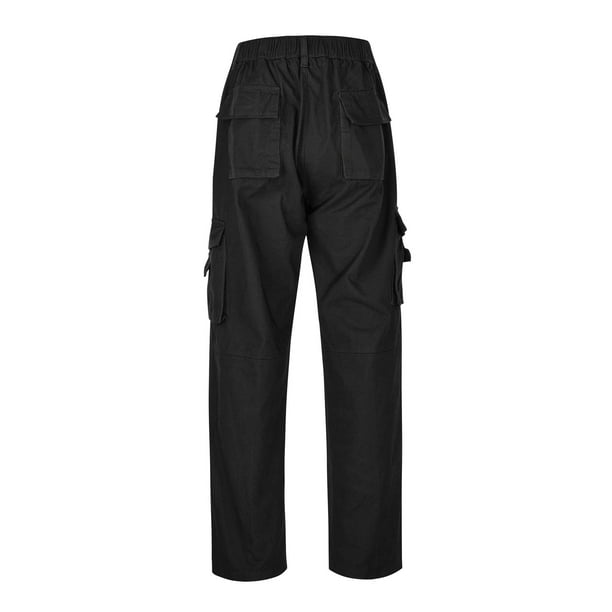 Men's Cotton Fleece Cargo Jogger Pants - All In Motion™ Black S