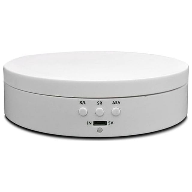 AMERTEER 360 Degree Round Rotating Turntable Display Stand for Photography Shooting White2
