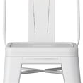 thumbnail image 3 of Atlin Designs 30" Metal Curved Back Bar Stool in Distressed White (Set of 2), 3 of 7