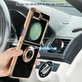 thumbnail image 2 of for Samsung Galaxy Z Flip 5 Case with Stand 360° Rotatable Ring Holder Kickstand [Magnetic Car Mount] Gold Plating for Women Men Shockproof Protective Cover for Samsung Z Flip 5 5G (Black), 2 of 14