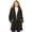 Black, variant on Women's Plus Size Double Breasted Teddy Coat