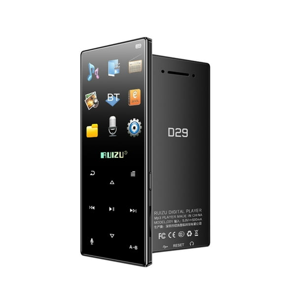 RUIZU D29 BT MP3 Portable Music Video Player Lossless Sound Music Player 1.8-inch TFT Screen with Speaker FM Radio Recording Stereo FM Automatic Radio MP3 3.5mm Audio Input Built-in 8G Memory
