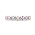 thumbnail image 3 of 0.60 Carat 3MM Round Cut Moissanite Lab Created Diamond Half Eternity Wedding Band Ring for Women 14K Rose Gold Plated Sterling Silver(G-H Color,VVS1 Clarity)-4.5, 3 of 8