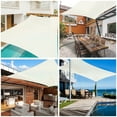 thumbnail image 2 of Yescom 19x13Ft 97% UV Block Rectangle Sun Shade Sail Outdoor Patio Pool Garden Yard Lawn Carport Awning Off White, 2 of 11