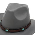 thumbnail image 4 of 3-8 Years Kids Hat Toddler Boys Cowboy Hat, 2-8t Western Hat for Kids, Hatband Baby Hat Cowgirl Hat Western Cowboy Hat Dance Hat,Grey, 4 of 5