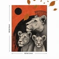 thumbnail image 3 of UXIEQU Lion Family Canvas Wall Art Print 15.75x11.81 Inches, 3 of 8