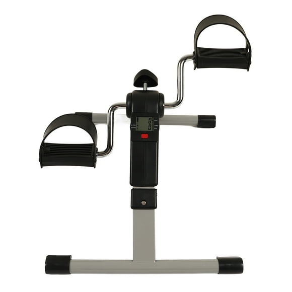 Arm and Leg Exerciser, LCD Display Black Resistance Adjustable Comfortable Grip Under Desk Bike for Home