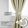 thumbnail image 6 of Deconovo Blackout Curtains for Living Room, 52x54 inch, Solid Back Tab Curtains,Beige, 2 Panels, 6 of 9