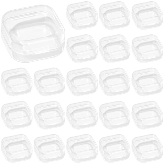 300 Pcs Square Plastic Transparent Bead Storage Containers, Small Jewelry Organizer Box for Beads, Earrings, and Crafts, Clear Plastic Organizer for Sorting and Storing Small Items
