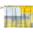 thumbnail image 2 of Yellow Grey Kitchen Valances for Windows Half Kitchen Valance Curtains Modern Window Treatment Valances for Living Room Bedroom Bathroom Decor, 2 of 6