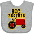 thumbnail image 3 of Inktastic Red Tractor Big Brother Boys Baby Bib, 3 of 4