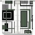 thumbnail image 5 of Pink White Stripe Kitchen Curtains, Modern Minimalist Geometric Striped 3-Piece Kitchen Curtain Valance and Tiers Set 36 Inch Length, Rod Pocket Half Window Curtains for Cafe Living Room Bathroom, 5 of 6
