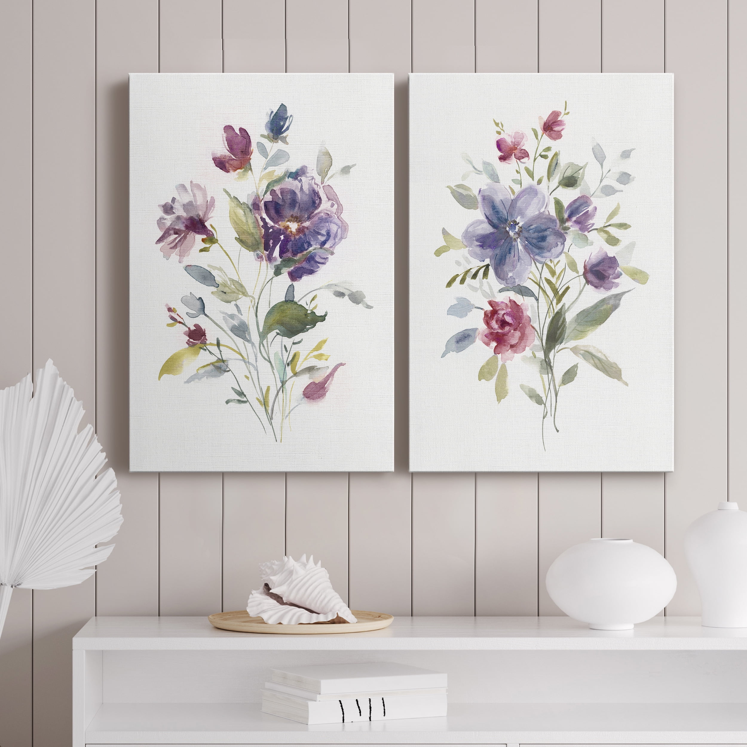 Color Variety I Premium Gallery Wrapped Canvas - Ready to Hang - Set of 2 - 24 x 36 Each