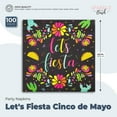 thumbnail image 2 of Sparkle and Bash Party Napkins - Taco Napkins & Fiesta Party Decor - Disposable Fiesta Dinner Supplies for Mexican Celebration - Pack of 100 - Black - 6.5 x 6.5 In, 2 of 6
