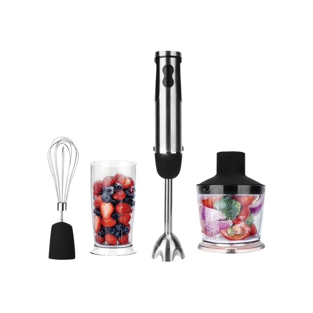KOIOS 4 in 1 Hand Immersion Blender with Whisk Attachment, 400 Watt