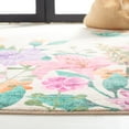 thumbnail image 5 of Safavieh Door And Kitchen Mat Emerson Floral Polyester Machine Washable Area Rug, Ivory/Pink, 3' x 5', 5 of 12