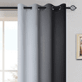 thumbnail image 6 of Yakamok Grommet Light Blocking Black Ombre Curtains,Room Darkening Window Drapes for Bedroom/Living Room Blackout, 52x84 inches, 2 Panels, 6 of 7