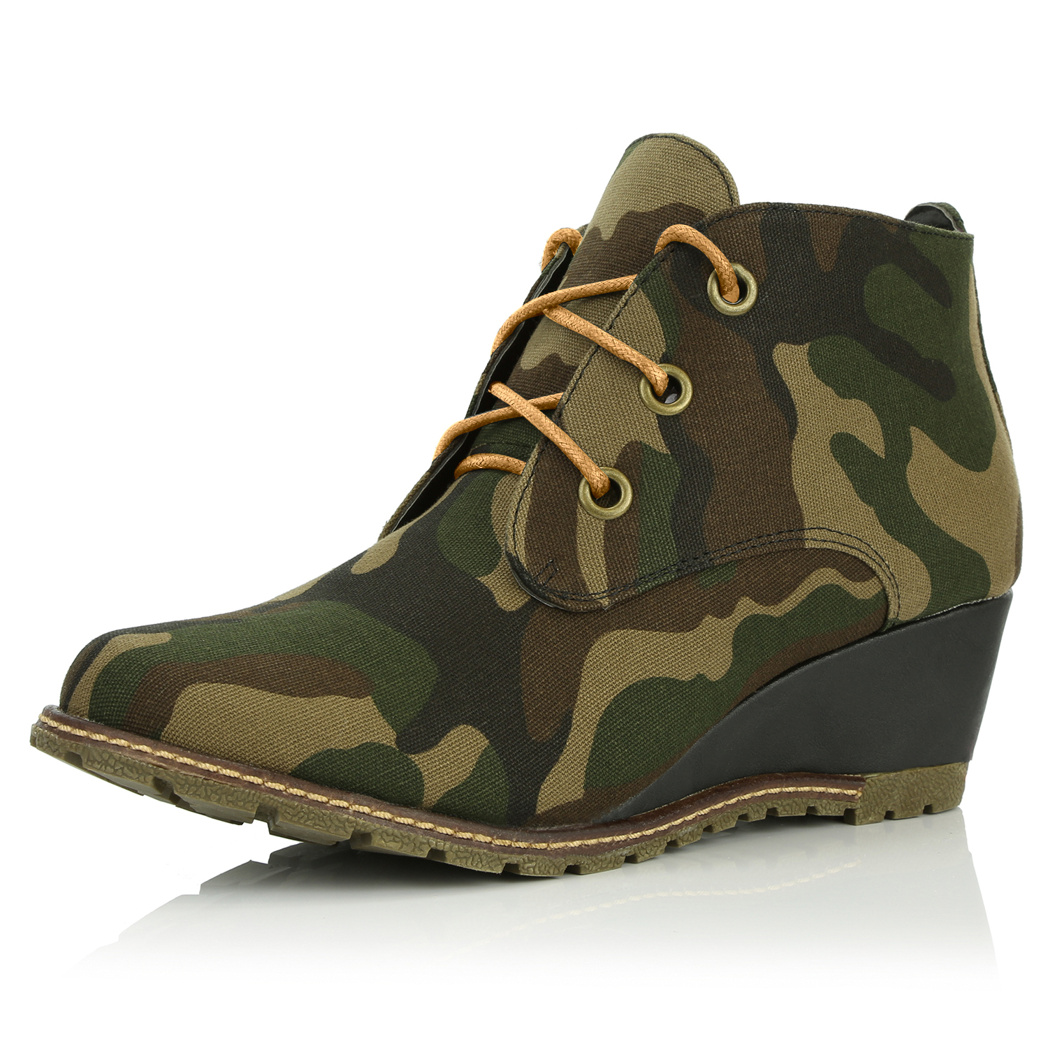 women's camouflage ankle boots