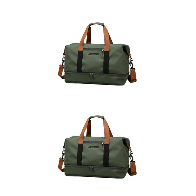 Youkk Sac de Voyage Grande Capacité pour Femmes - et Sacs de Voyage Élégants, Humide et Sec, Anti-Rayures, Vert, 2 Pcs