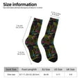 thumbnail image 4 of Goofa Color Summer Printed Men's Crew Socks, Soft Durable Breathable Moisture-Wicking with Odor Control Cotton socks, 4 of 9