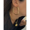 thumbnail image 6 of PERFECT HOOP EARRINGS | 18K Rose Gold Over Sterling Silver, 6 of 11
