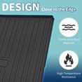 thumbnail image 3 of Unique Bargains Flat Face Cargo Liner Rear Trunk Mat Trunk Cargo Luggage Boot Tray Mat Vertical Stripes Pattern for Ford Bronco 2022-2024 Anti-Slip, 3 of 7