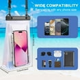 thumbnail image 2 of 2 Pack Large Waterproof Phone Pouch, IPX8 Double Sealing Floating Waterproof Bag for iPhone 16 15 14 Pro Max Sumsang S25 S24 Google All Devices, 2 of 7